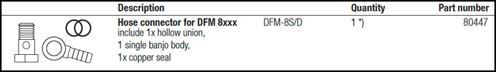 Accessories for DFM 8EDM Flow Meter