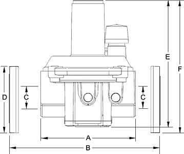 Governor Standard Model Dimensional Drawing (cutaway)