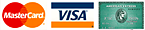 We Accept MasterCard, Visa and American Express